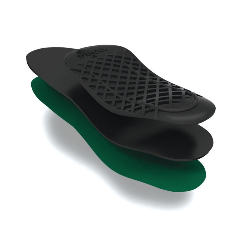 SPENCO Orthodic Insoles 11-12 Shoe Arch Green Full Length New